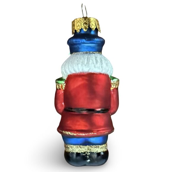 Vintage UT Nutcracker Christmas Ornament Glass Y2K Hand Painted Toy Soldier - Picture 2 of 4